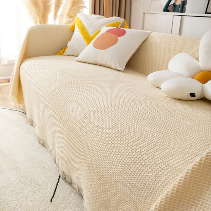Strukturierte Sofa-Wurfdecke
