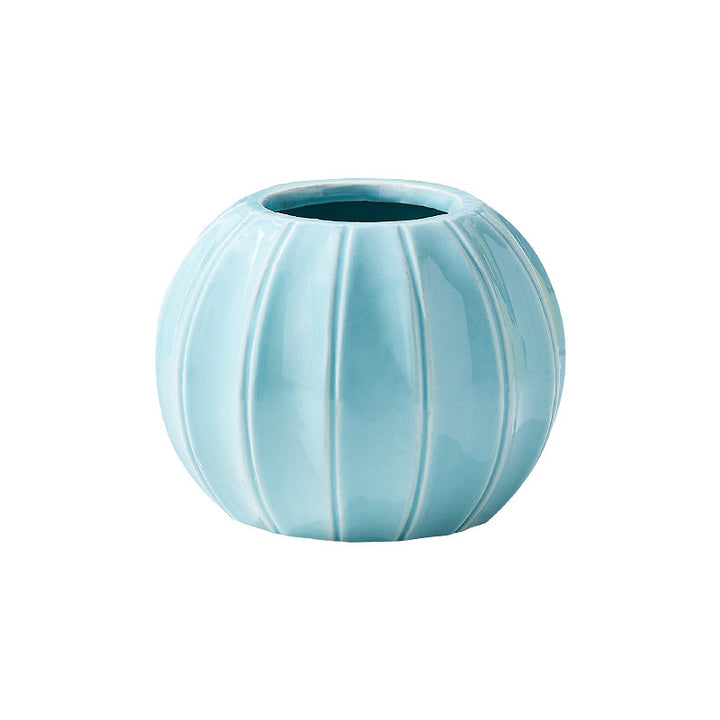 Dekorative Keramikvase mit modernem Rillenmotiv Karnz
