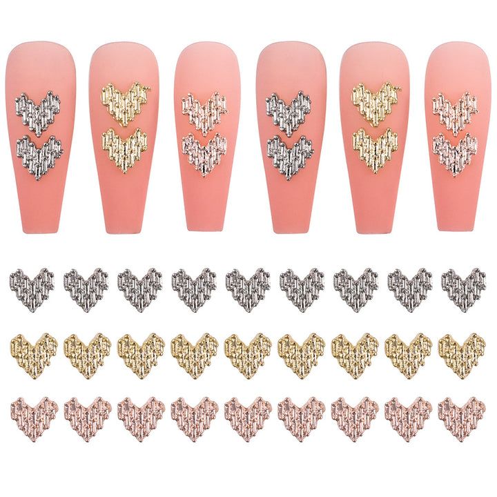 Herzförmige Nagelkunst Charms