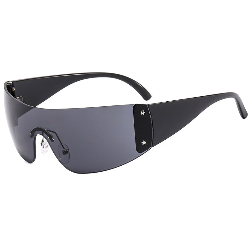 Damen modische visierähnliche Sonnenbrille Karnz