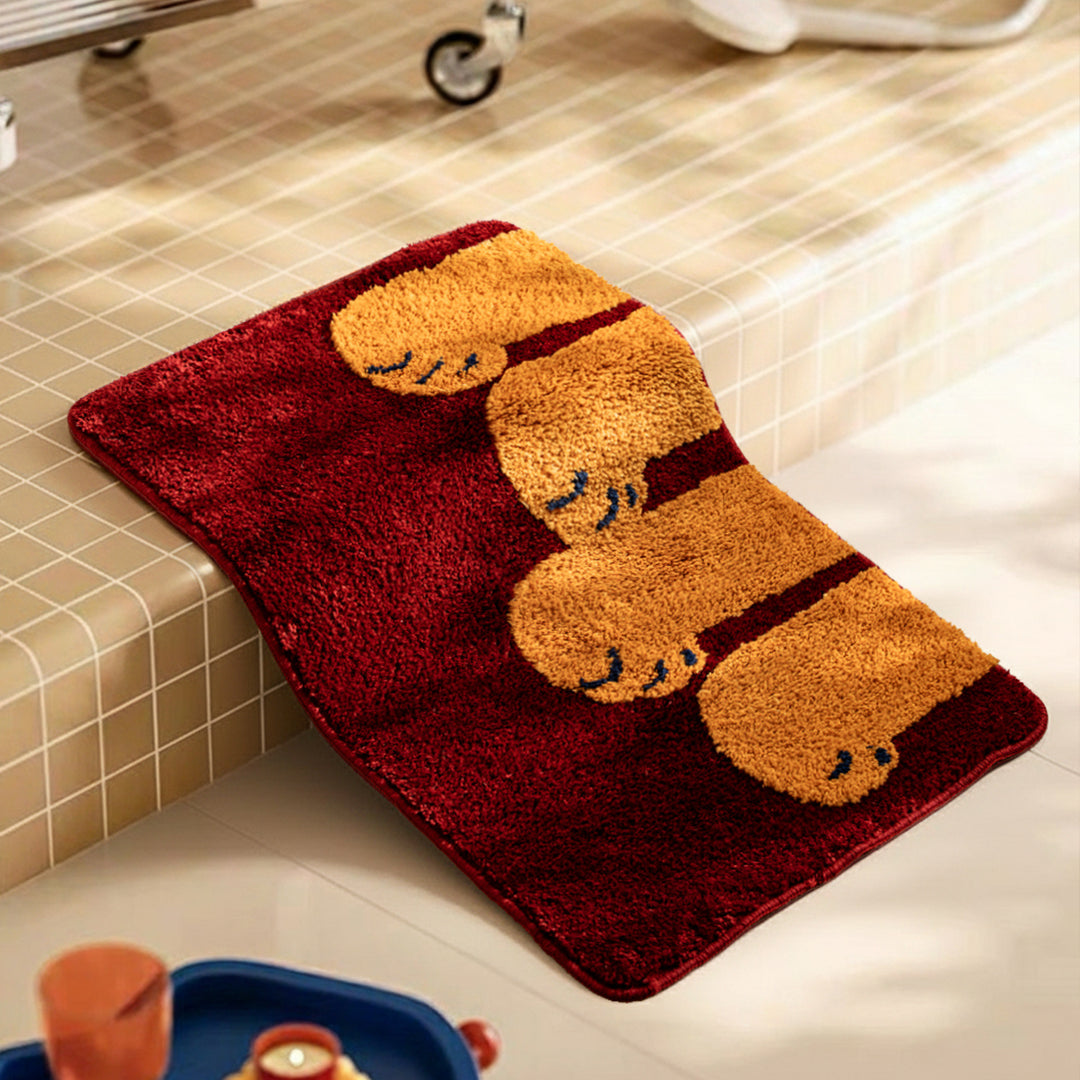 Badematte mit Pfotenmotiv und extraweichem Hochflor Karnz