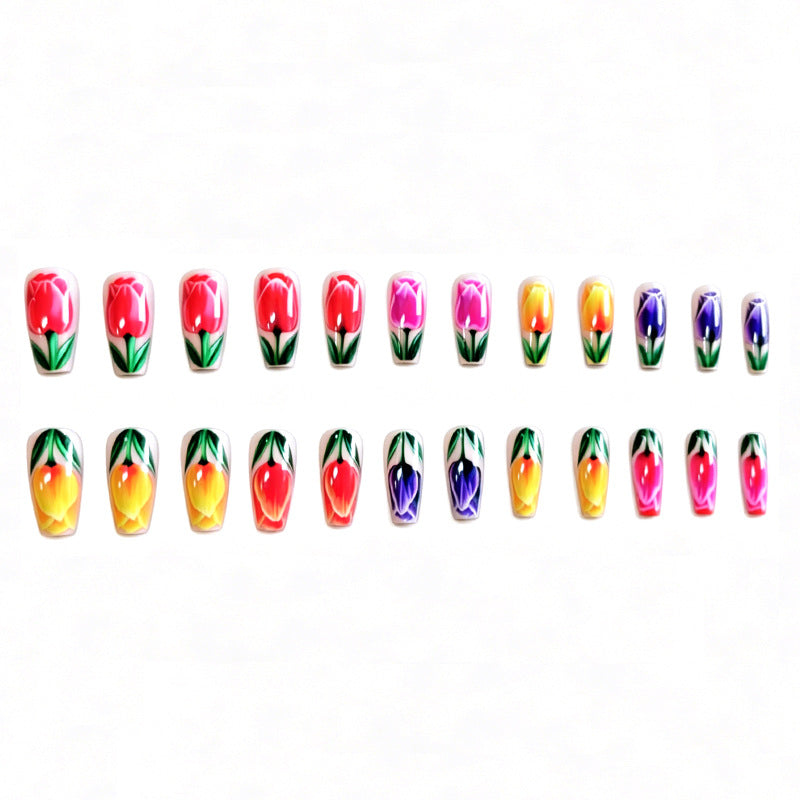 Künstlerische Florale Nagelkunst Karnz