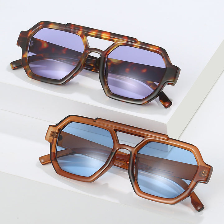 Geometrische Oversized Sonnenbrille Karnz