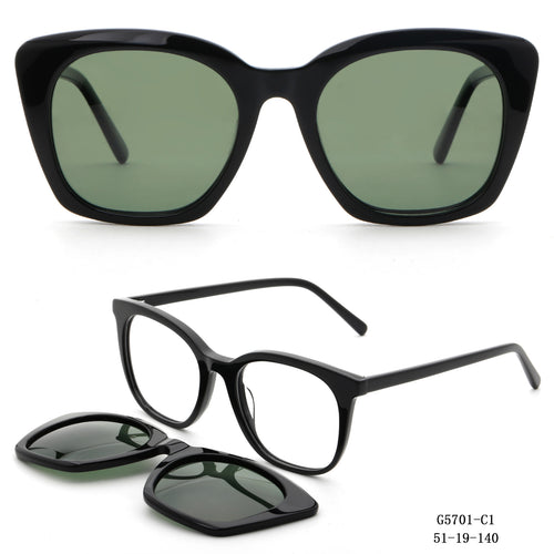 Damen Retro-inspirierte Sonnenbrille mit abnehmbaren Gläsern Karnz