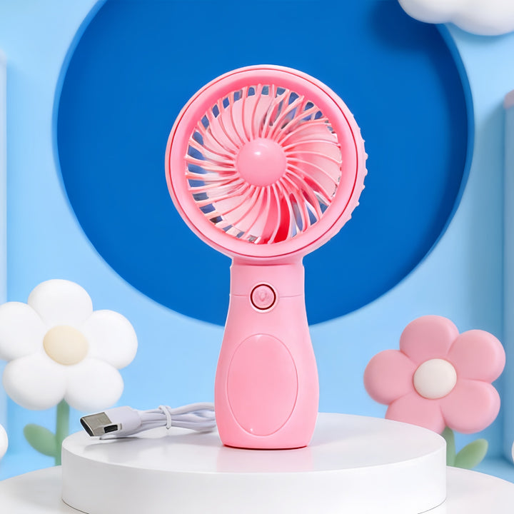 Damen Tragbarer Mini Handventilator mit wiederaufladbarem USB-Anschluss Karnz