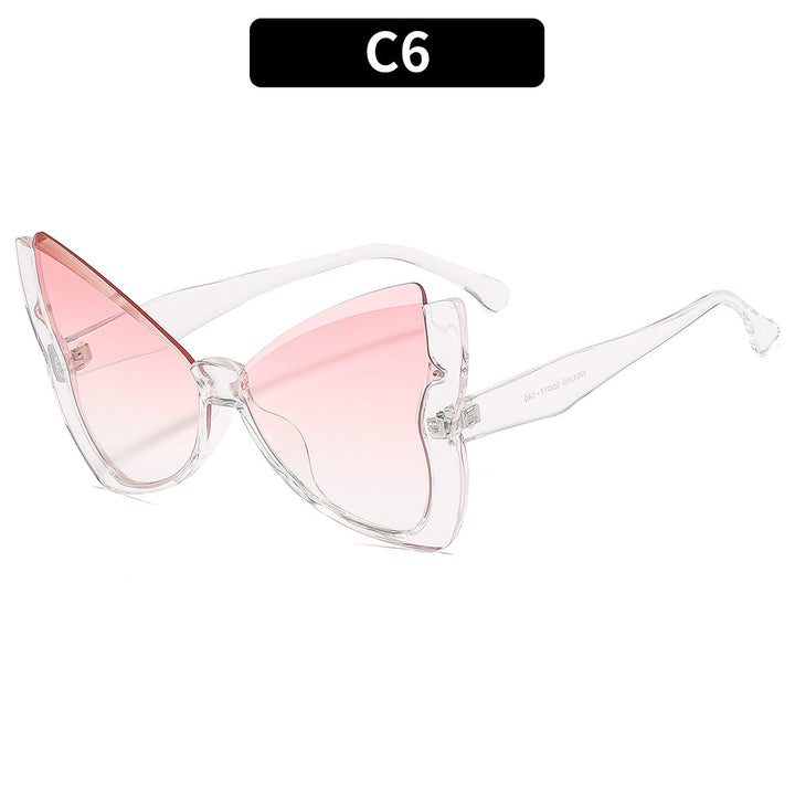 Oversized Schmetterlingsrahmen Sonnenbrille