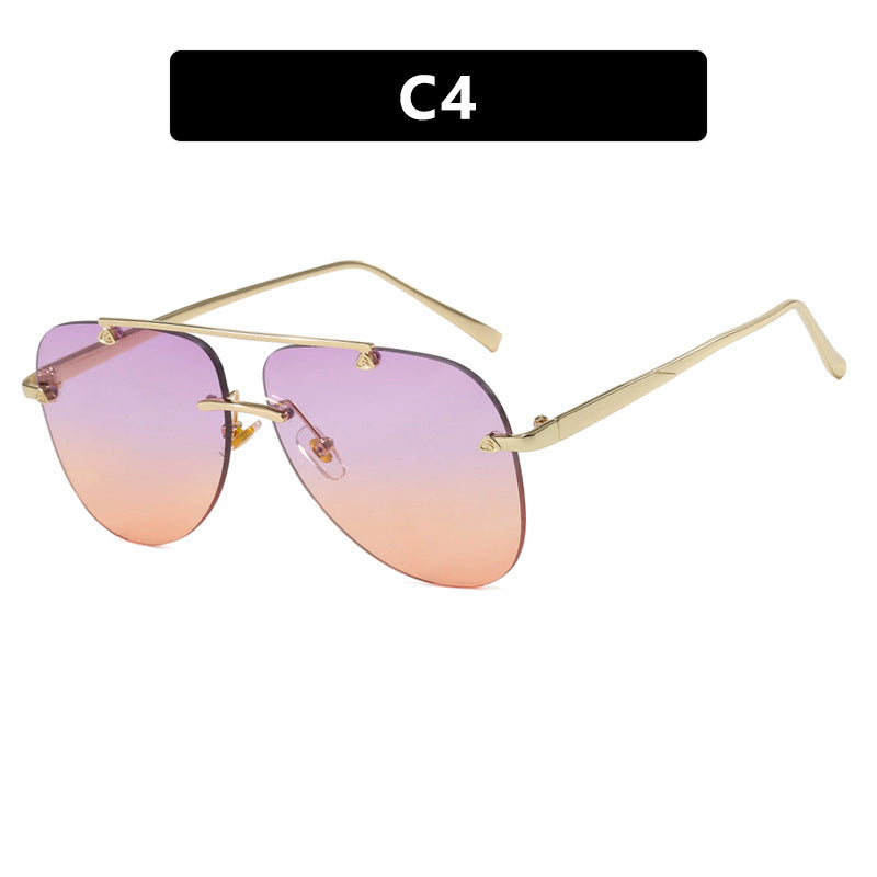 Damen elegante Piloten-Sonnenbrille mit UV-Schutz und reflektierenden Gläsern Karnz