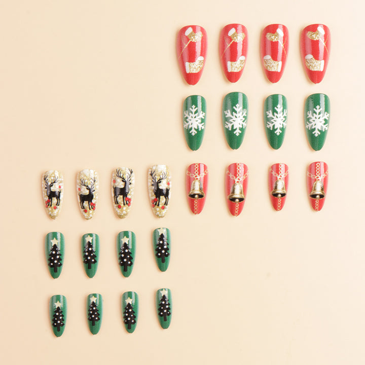 Festliche thematische Press-On Nagelkunst Karnz