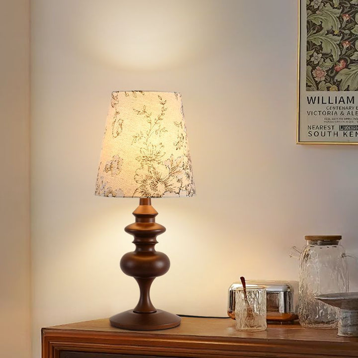Vintage Blumen Tischlampe