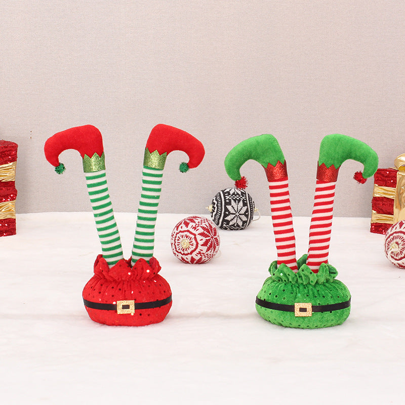 Weihnachtsplüschfigur mit beweglichen Elfensäulen
