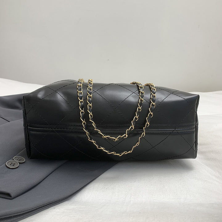 Gepolsterte Wildleder-Shopper-Tasche