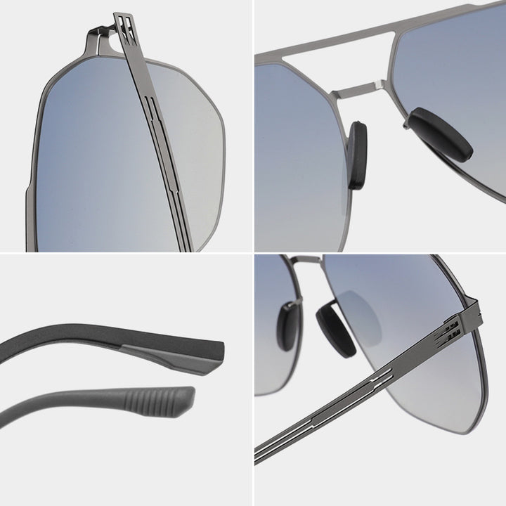 Premium Geometrischer Rahmen Sonnenbrille Karnz
