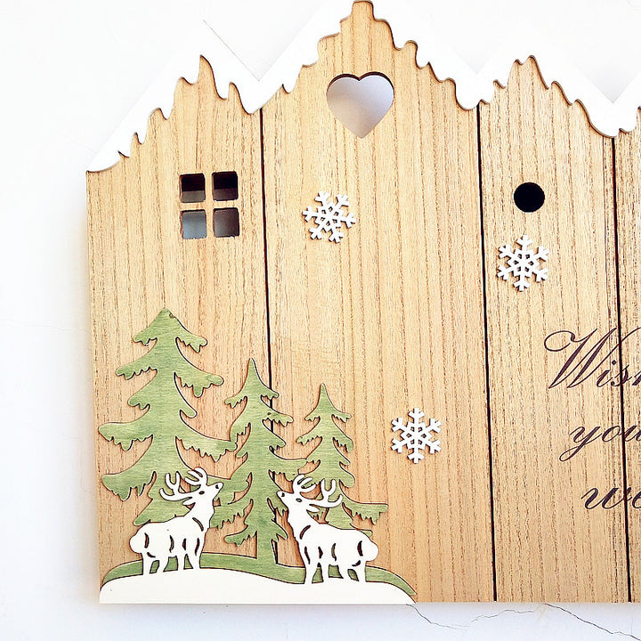 Dekorative Wanddekoration aus Holz mit Naturthema
