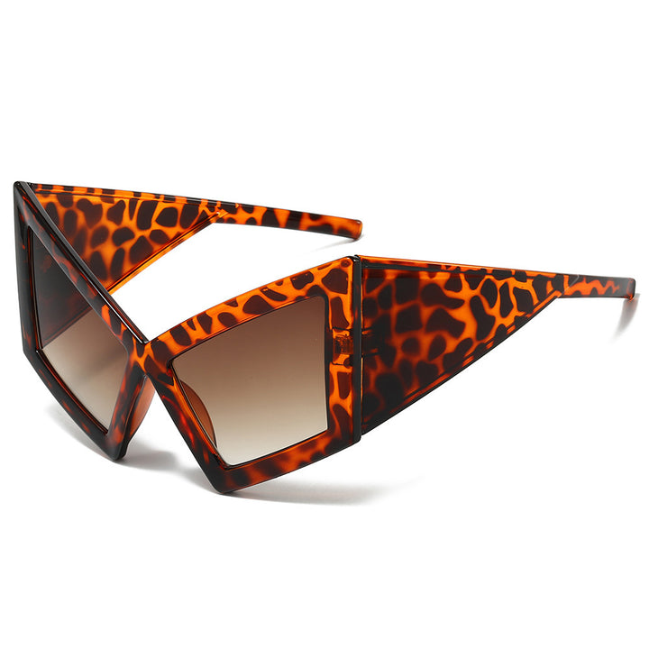 Futuristische Geometrische Schild Sonnenbrille Karnz