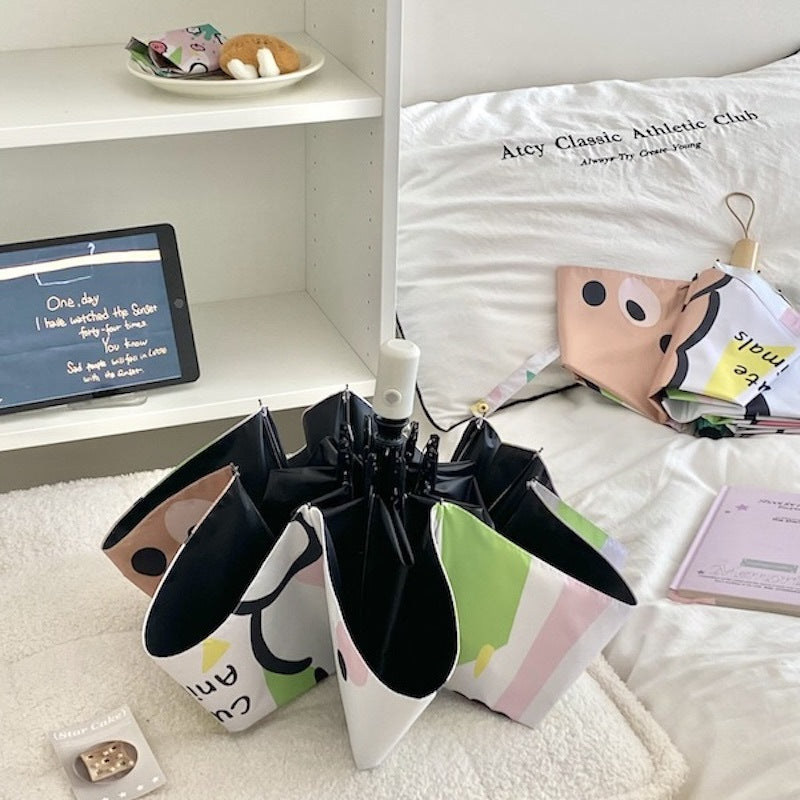 Damen Faltbare Kosmetiktasche mit buntem Design Karnz