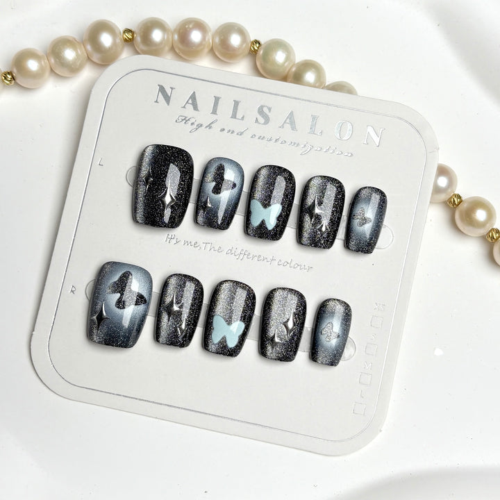 Künstlerisches Schmetterlingsdesign Press-On Nagel Set