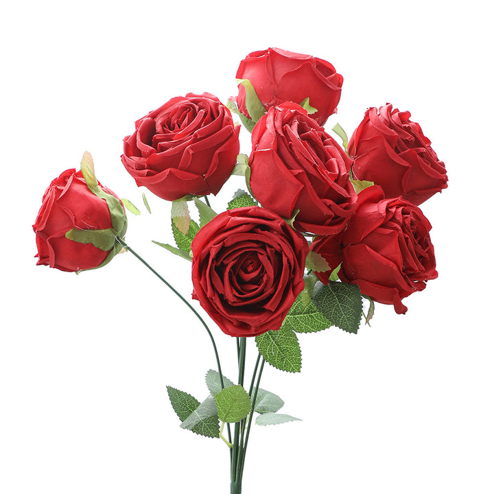 Realistische Künstliche Rosenblüten mit Blättern Karnz