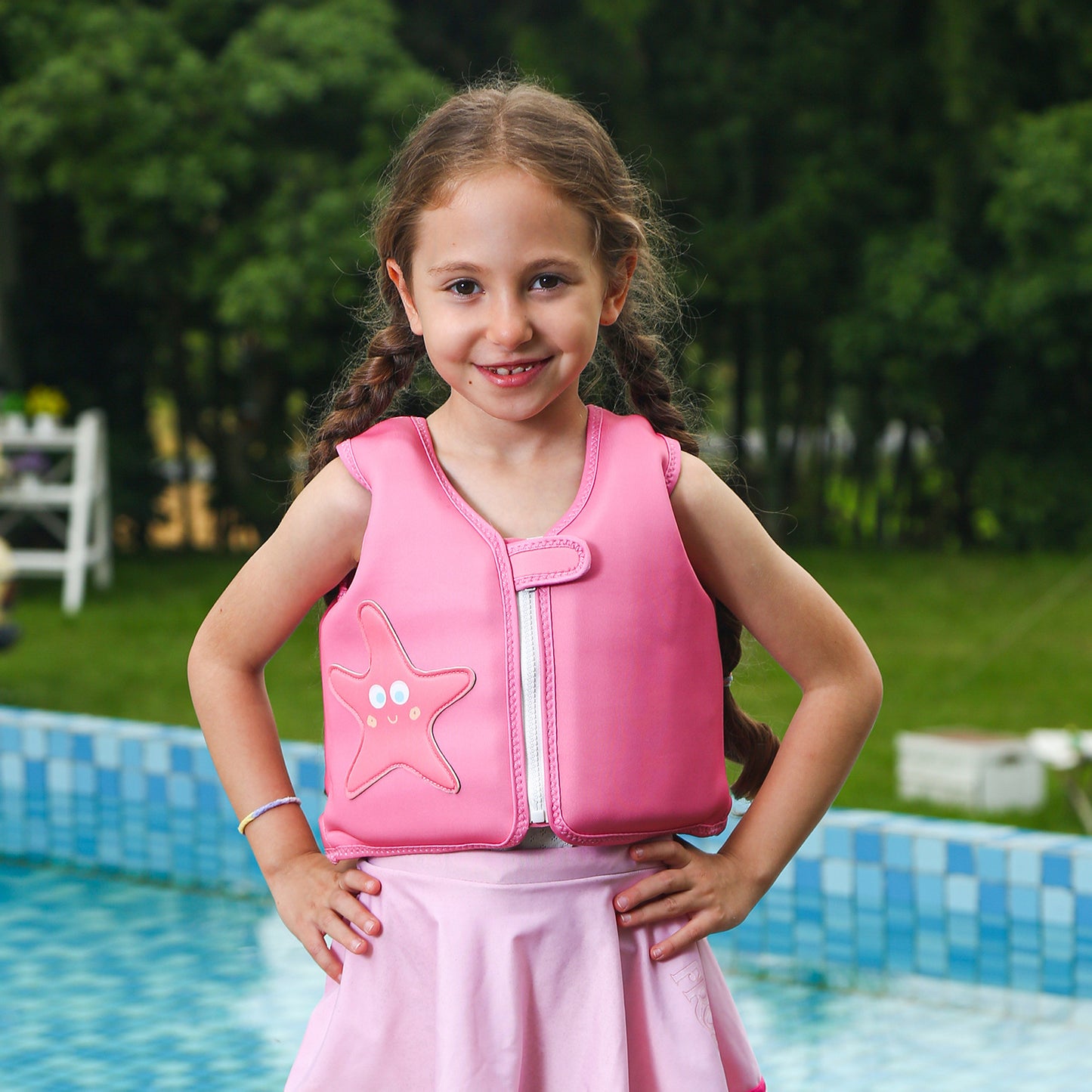 Damen Aufblasbare Schwimmhilfe mit farbigem Flamingo-Design Karnz