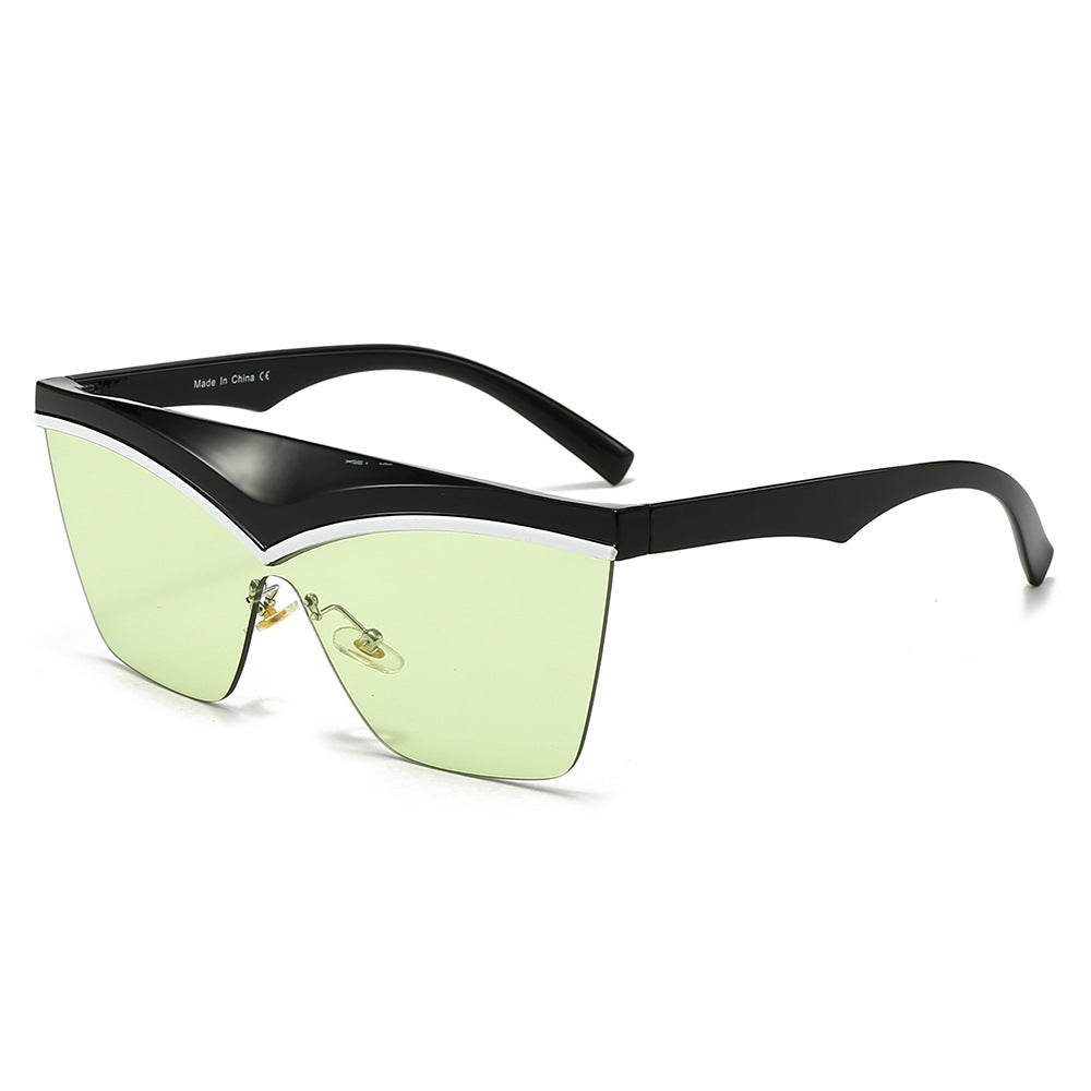 Damen Designer-Sonnenbrille mit asymmetrischem Rahmen und hochmodernen Gläsern Karnz