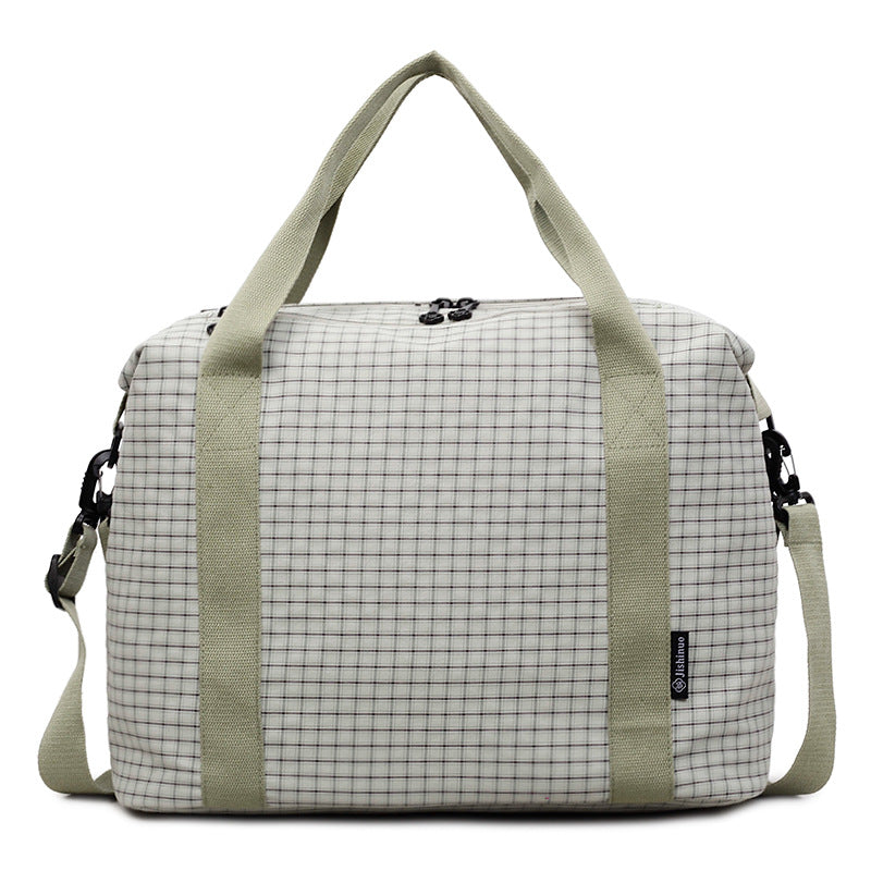 Gestreifter Reise-Duﬄe