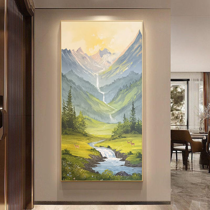 Majestätische Berglandschaft Leinwandkunst für Zuhause