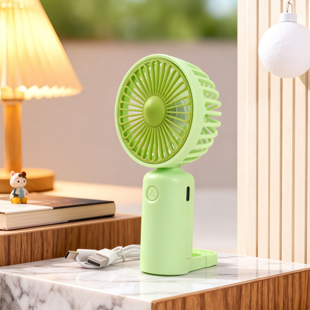Damen Tragbarer Tischventilator mit mehrfacher Geschwindigkeitsregelung und USB-Anschluss Karnz