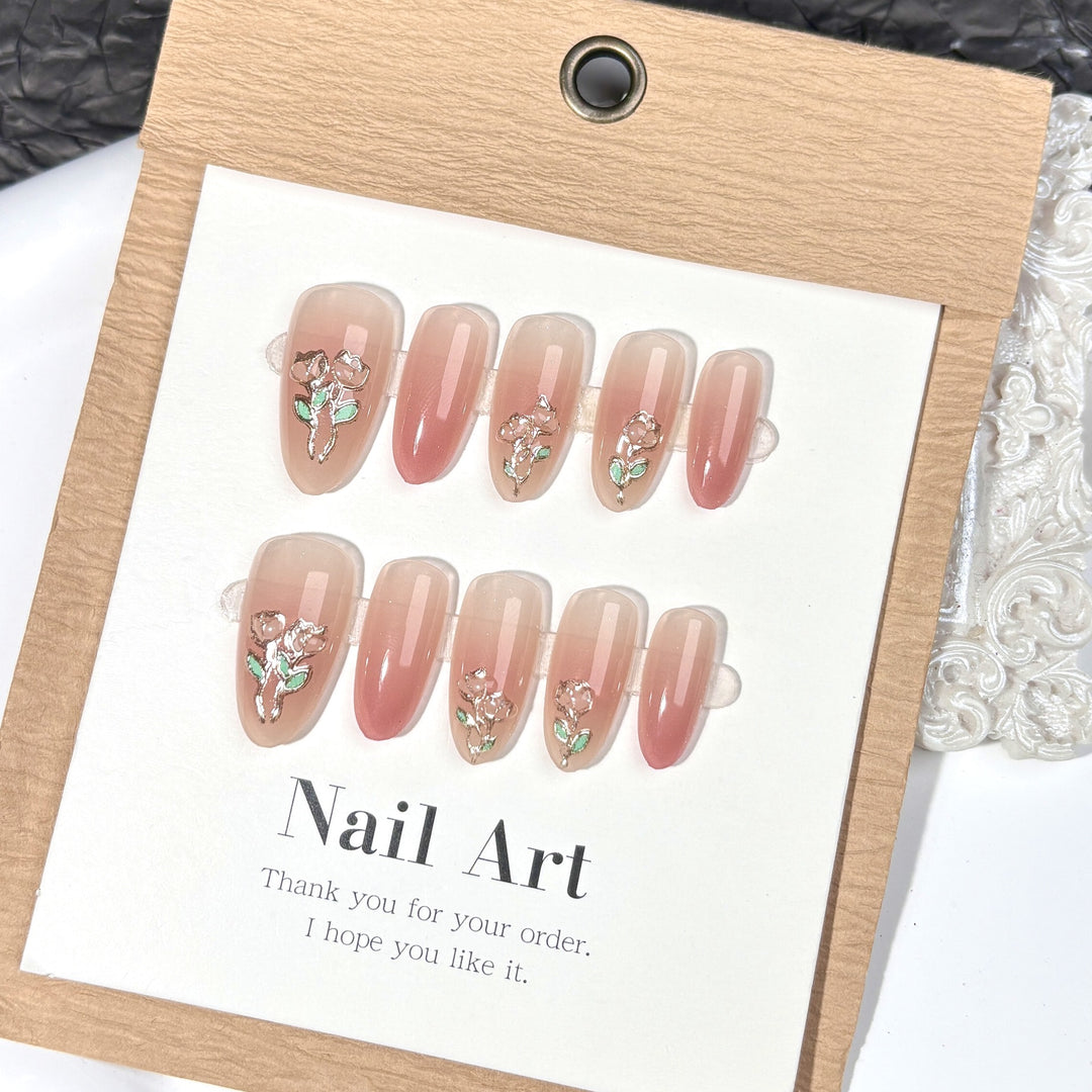 Dekorativer Artisan Press-On Nagelset