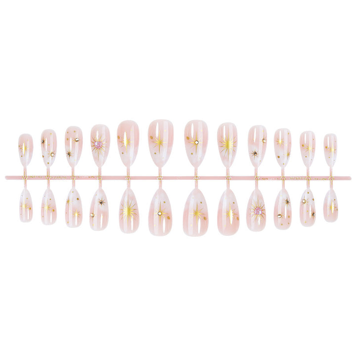 Künstlerisches Press-On Nail Art Kit mit Sternakzenten Karnz