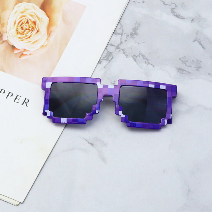 Geometric Pixelated Frame Sonnenbrille Karnz