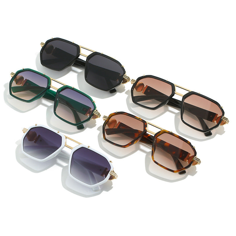 Elegante Übergroße Geometrische Sonnenbrille Karnz
