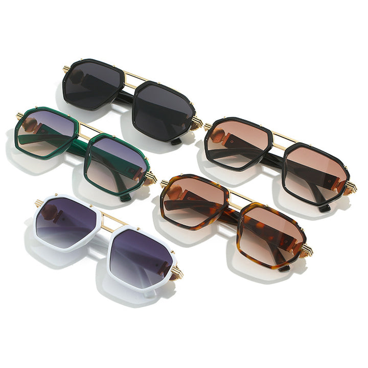 Elegante Übergroße Geometrische Sonnenbrille Karnz