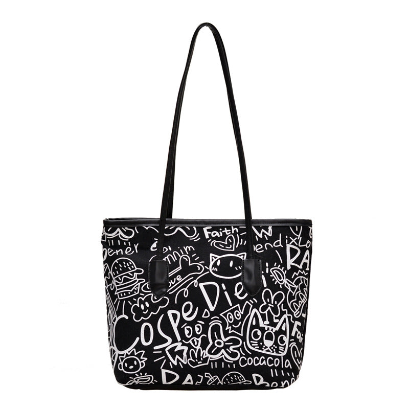 WoArtistic Grafikdruck Schulter Tote Bag Karnz