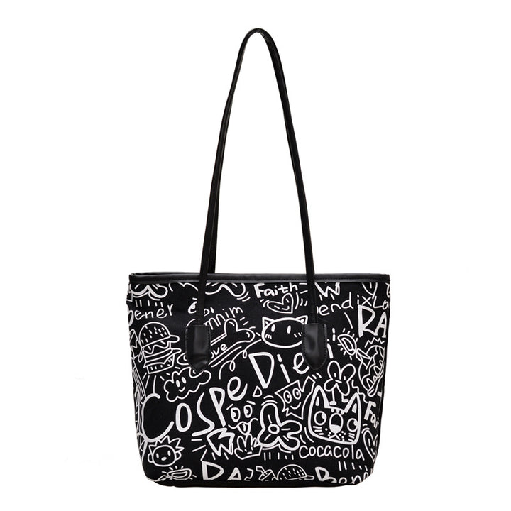 WoArtistic Grafikdruck Schulter Tote Bag Karnz