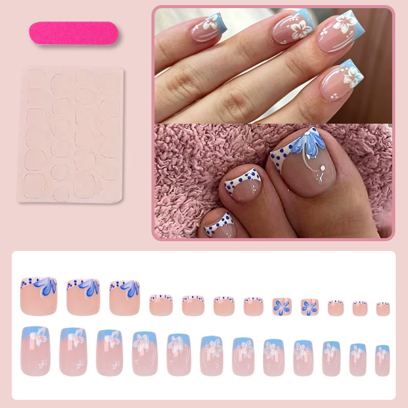 Kunstnagelset mit dekorativen Blüten- und Frühlingsmotiven Karnz