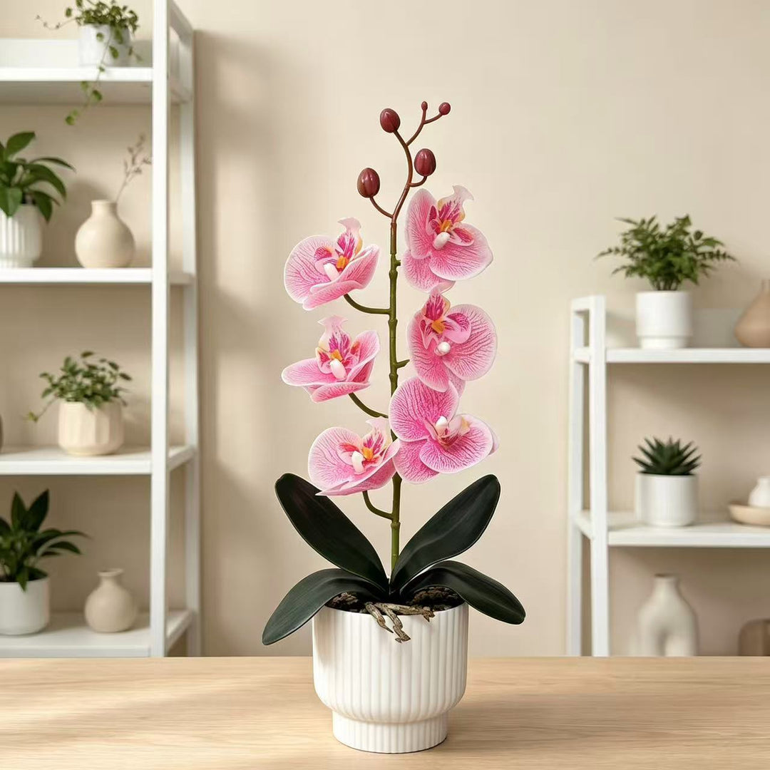 Stylisches Faux-Orchideenpflanzenarrangement