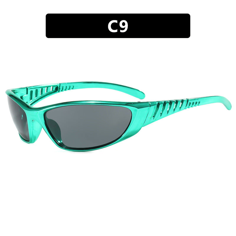 Damen Sportliche Sonnenbrille mit aerodynamischem Design und polarisierenden Gläsern Karnz
