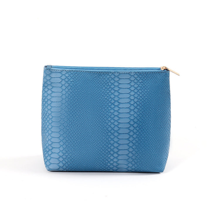 Texturierte Kunstleder-Make-up-Tasche