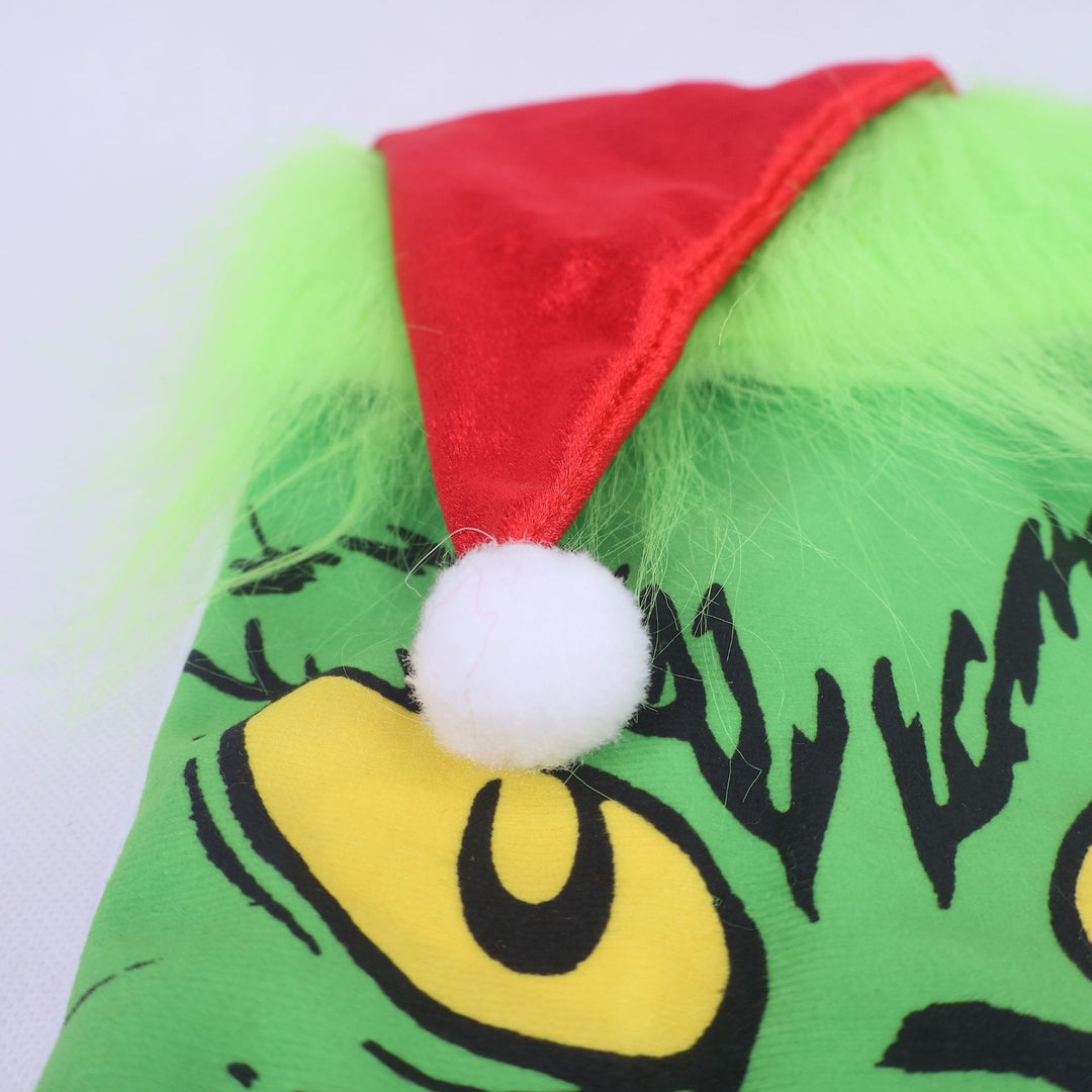 Lustiger Weihnachtsstrumpf im Grinch-Design