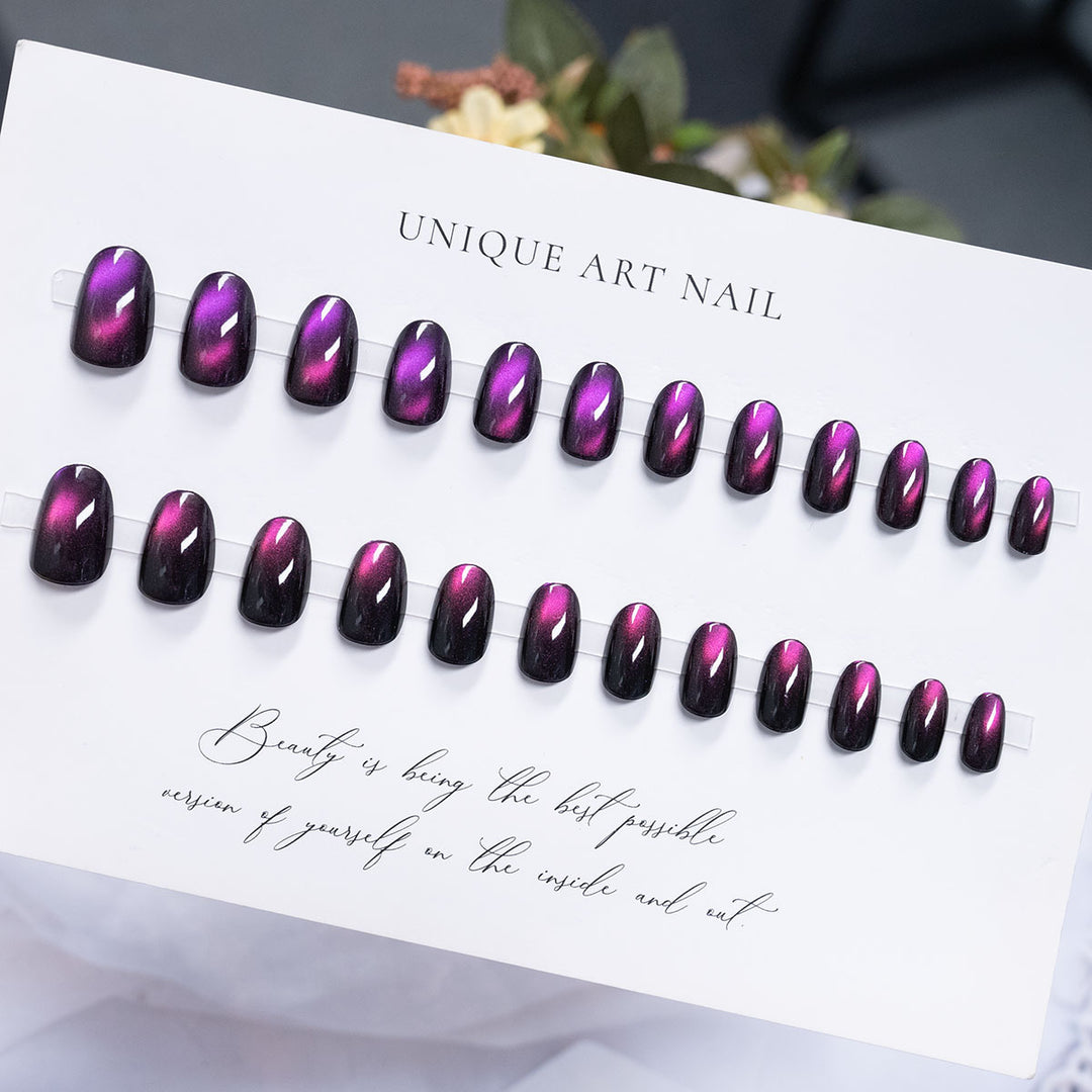 Glänzendes, langanhaltendes Press-On-Nagelset