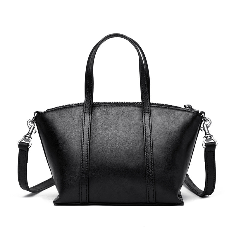 Texturierte Lederhandtasche Karnz