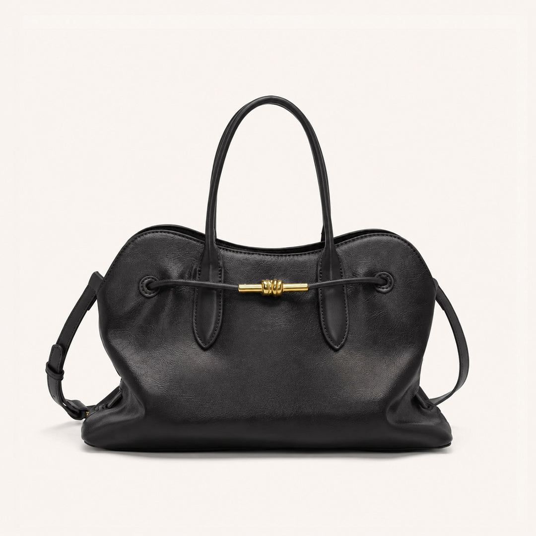 Akzentuierte Leder-Handtasche
