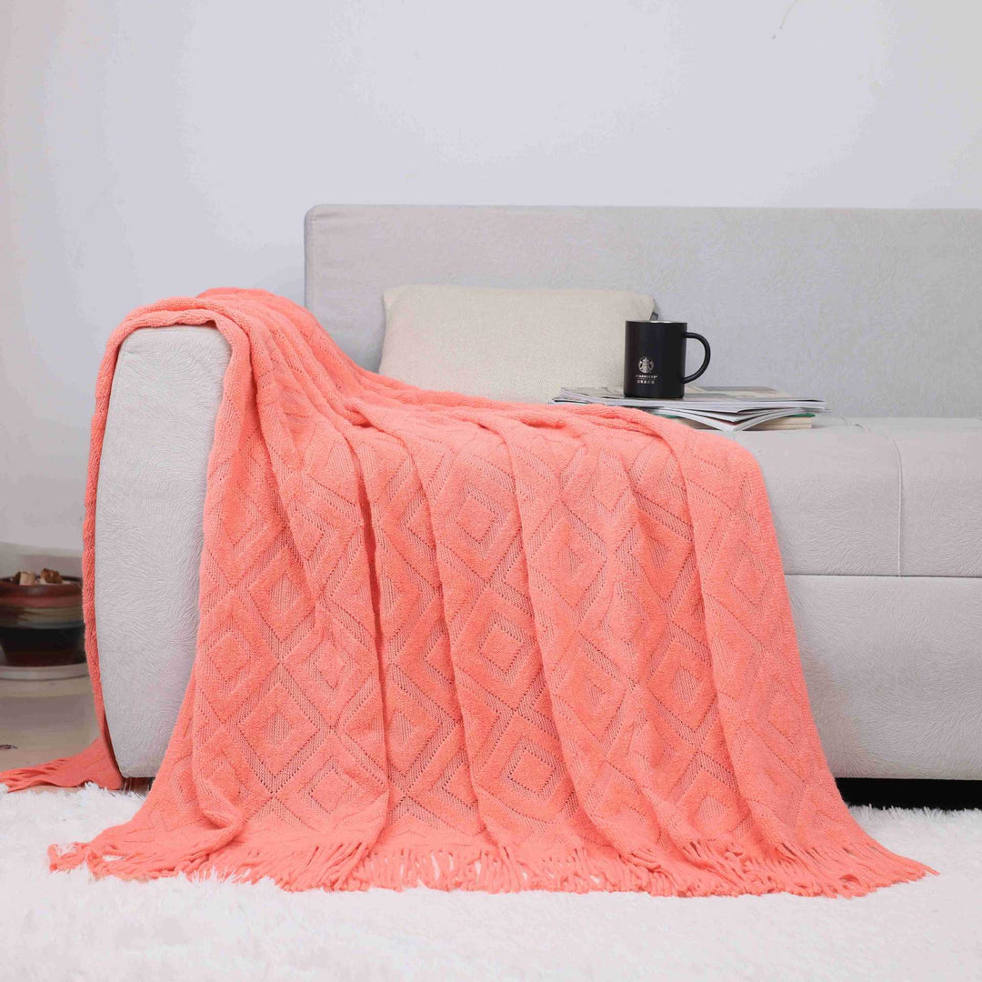 Gemütliche Strickdecke Karnz