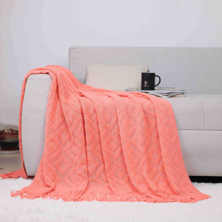 Gemütliche Strickdecke Karnz