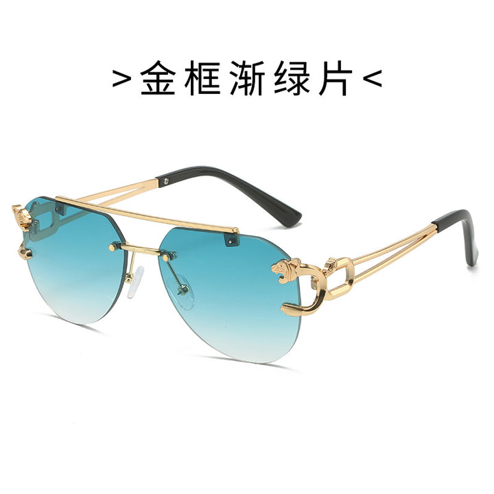 Damen Designer-Sonnenbrille mit elegantem Metallrahmen und polarisierenden Gläsern Karnz