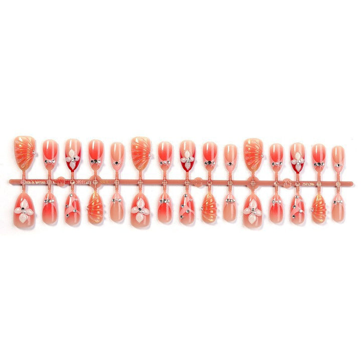 Elegantes florales Design Press-On-Nagelset Karnz
