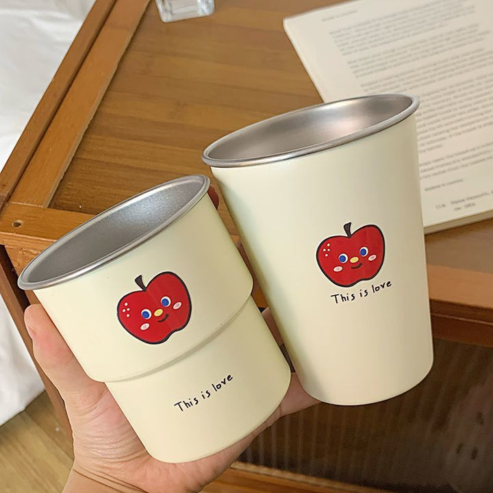 Multifunktionale Keramiktasse mit Fröhlichem Apfelmotiv Karnz