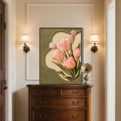 Blumreiche Wandkunst Druck