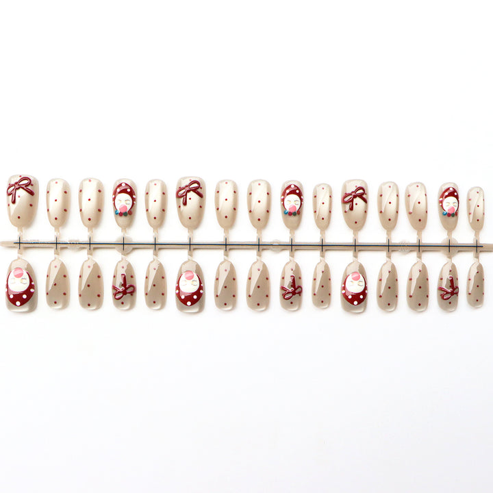 Verspielt Charakter Press-On Nagelkunst