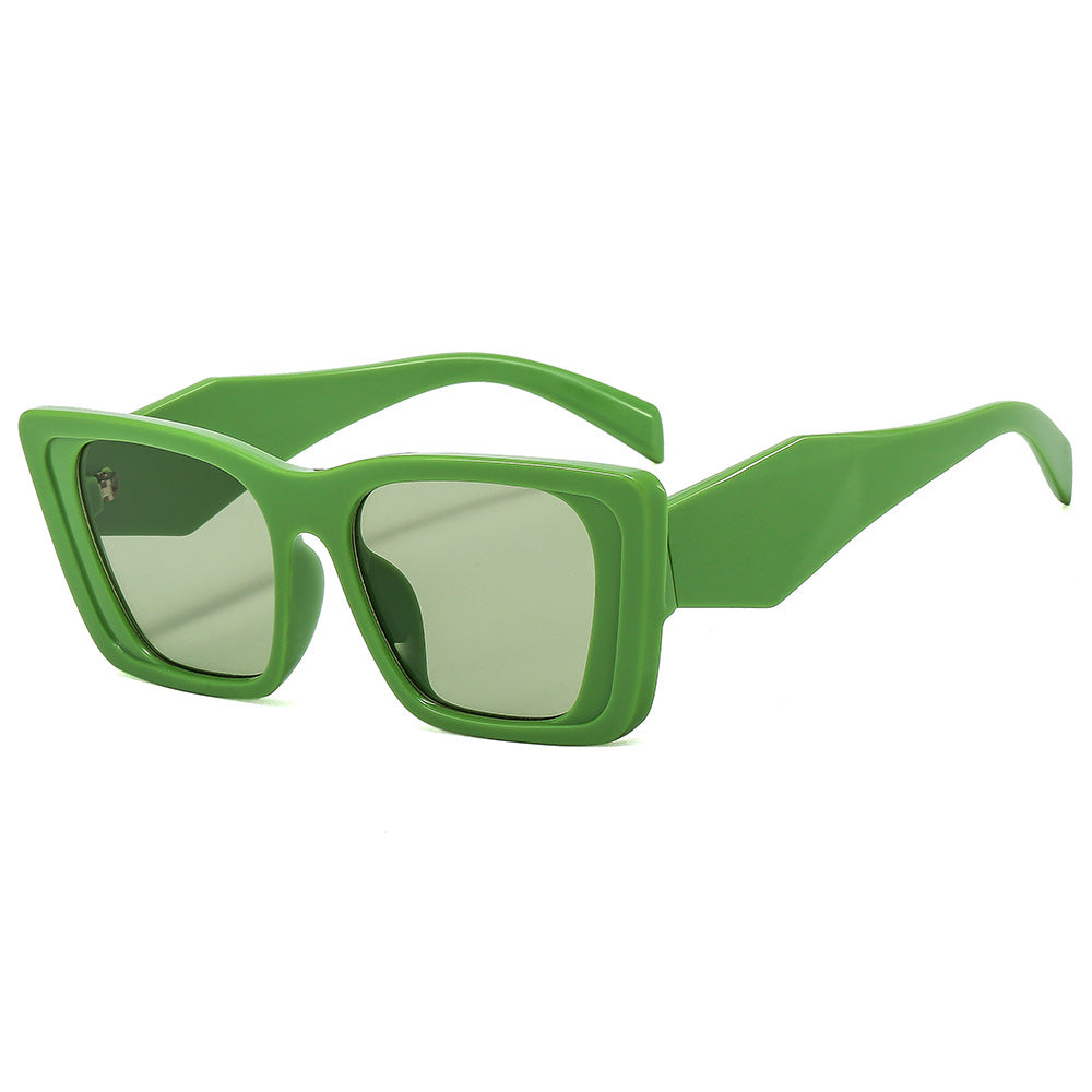 Damen oversized Designer-Sonnenbrille mit futuristischem Rahmen Karnz