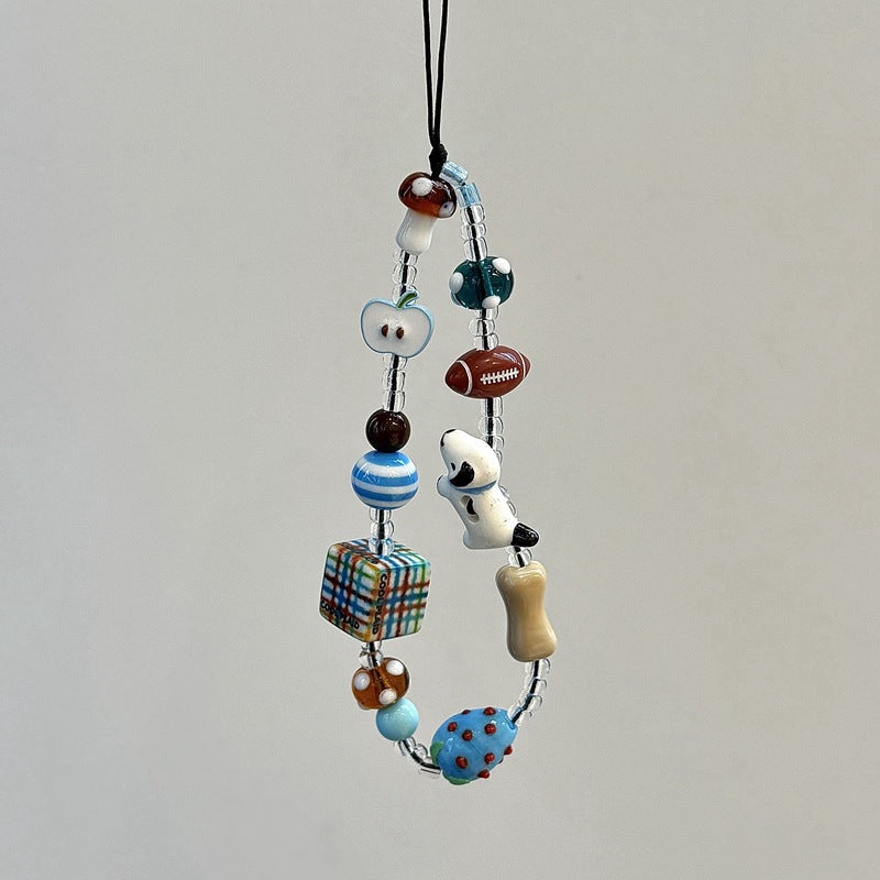 Handgefertigtes Perlencharms-Lanyard Karnz